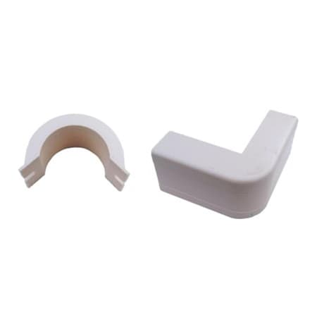 Cable Wholesale External Elbow Raceway, 31R2 Series, White 31R2-007WH